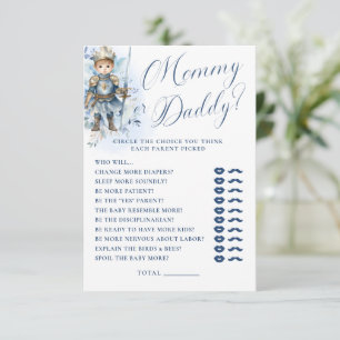 A Little Prince Royal Blue Shower Mommy Or Daddy Invitation