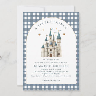 A Little Prince Royal Castle Baby Shower Invitation