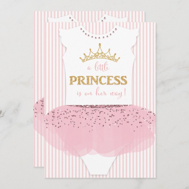 A Little Princess Baby Shower Invitation (Front/Back)