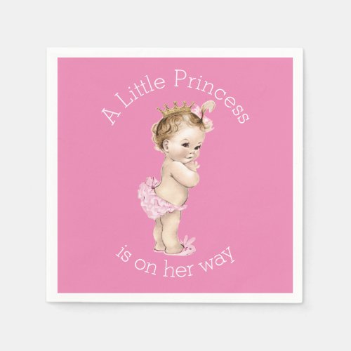 A Little Princess Baby Shower Pink Napkins