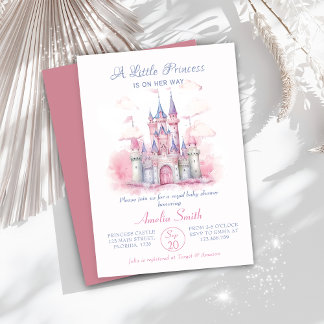 A Little Princess Castle Baby Shower Invitation