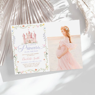 A Little Princess Castle Floral Baby Shower Photo Invitation