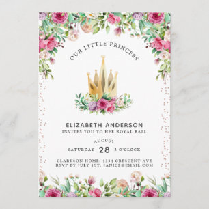 A Little Princess Floral Birthday Card