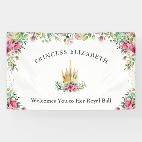 A Little Princess Floral Royal Ball Banner