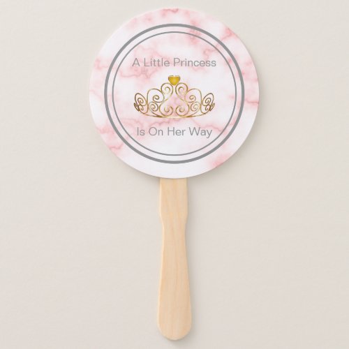 A Little Princess Is On Her Way Baby Shower Hand Fan