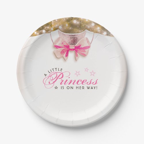 A Little Princess is on Her Way Baby Shower Paper Plates