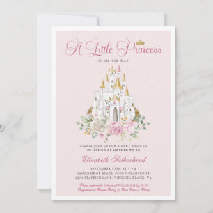 A Little Princess is On Her Way Girl Baby Shower  Invitation