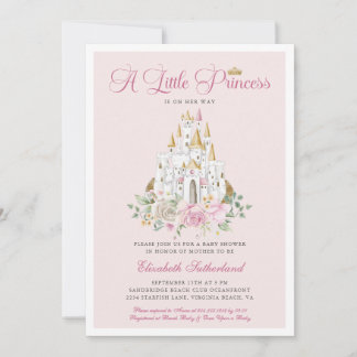 A Little Princess is On Her Way Girl Baby Shower Invitation