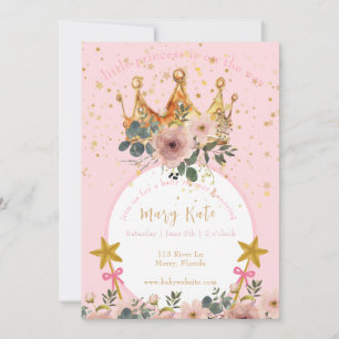 A Little princess is on the way Crown Invitation