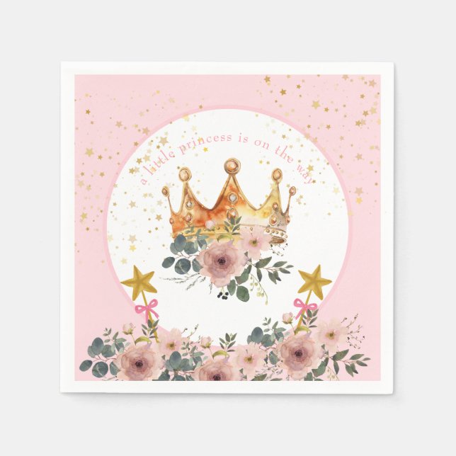 A Little princess is on the way Crown Napkins (Front)
