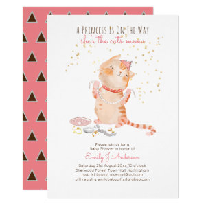 A Little Princess Is On Way Cats Meow Baby Shower Invitation