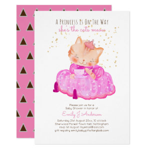 A Little Princess Is On Way Cats Meow Baby Shower Invitation