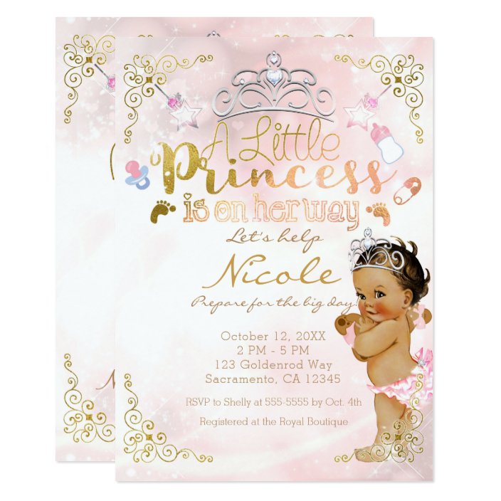 baby girl princess shower invitations