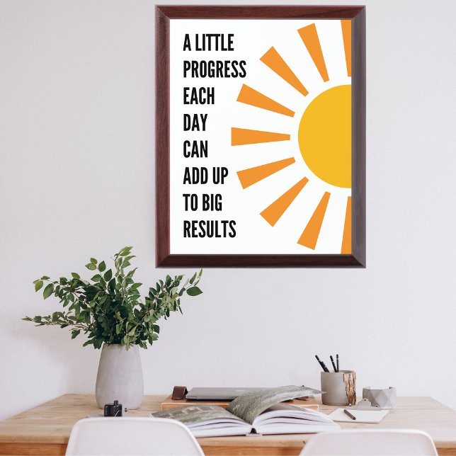A Little Progress Each Day: Motivational Mental He Award Plaque (A Little Progress Each Day: Motivational Mental Health Wall Art)