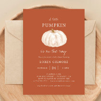 A Little Pumpkin Autumn Baby Shower Invitation