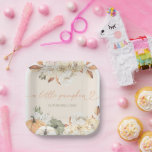 A Little Pumpkin Autumn Birthday Paper Plates<br><div class="desc">Introducing our "A Little Pumpkin" Autumn Birthday Paper Plates, a charming choice for your fall celebration. Featuring an adorable pumpkin design, these plates add a festive touch to your party while offering practical and stylish dining solutions. Perfect for coordinating with your autumn-themed decor, they ensure a cozy and delightful dining...</div>