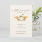 A Little Pumpkin – Autumn Fall Baby Shower |  Invi Invitation (Standing Front)