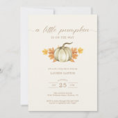 A Little Pumpkin – Autumn Fall Baby Shower |  Invi Invitation (Front)