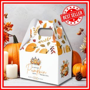 A Little Pumpkin Autumn Fall Floral Baby Shower Favor Boxes