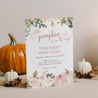 A Little Pumpkin Autumn Fall Floral Baby Shower