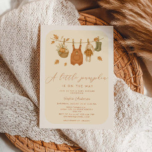 A little Pumpkin Baby Fall Baby Shower Invitation