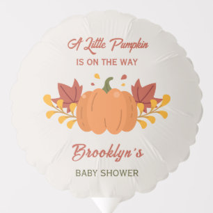 A Little Pumpkin Baby Shower Autumn Leaves Fall Balloon