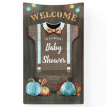 A Little Pumpkin | Baby Shower | Baby Boy Banner