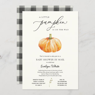 A Little Pumpkin Baby Shower by Mail Invitation