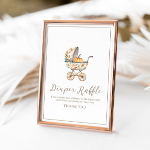 A Little Pumpkin Baby Shower Diaper Raffle Sign