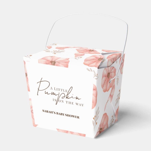A Little Pumpkin Baby Shower  Favor Boxes (Front Side)