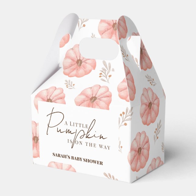 A Little Pumpkin Baby Shower  Favor Boxes (Front Side)