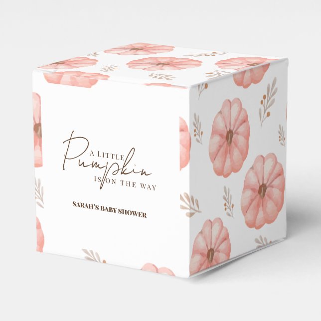 A Little Pumpkin Baby Shower  Favor Boxes (Front Side)