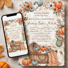 A Little Pumpkin Baby Shower Invitation