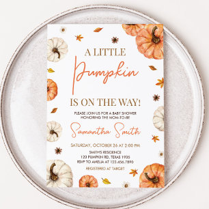 A Little Pumpkin Baby Shower Invitation
