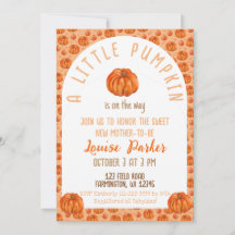 A Little Pumpkin Baby Shower Invitation