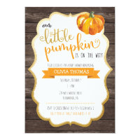 A Little Pumpkin Baby Shower Invitation