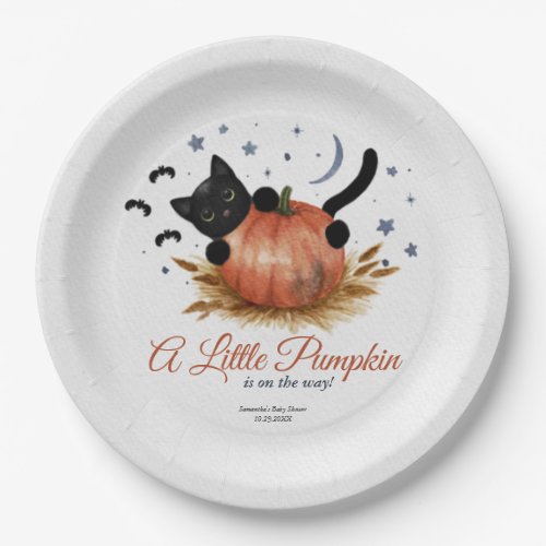 A Little Pumpkin Baby Shower Paper Plates