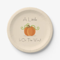 A Little Pumpkin Baby Shower Plates