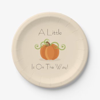A Little Pumpkin Baby Shower Plates by Cardinal_Corner at Zazzle