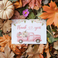 A Little Pumpkin Baby Shower Thank You Card