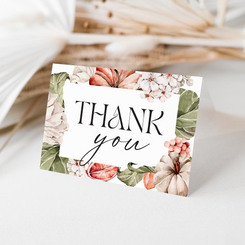 A Little Pumpkin Baby Shower Thank You Card