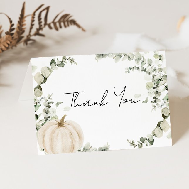 A Little Pumpkin Baby Shower Thank You Card (Creator Uploaded)