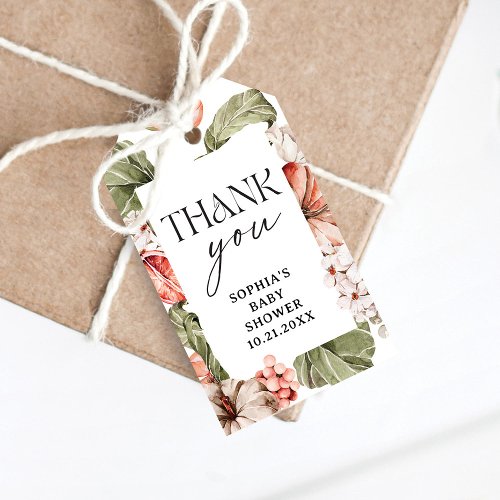 A Little Pumpkin Baby Shower Thank You Favor Tags