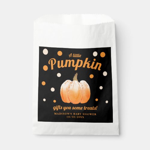 A Little Pumpkin Baby Shower Treats Favor Bag