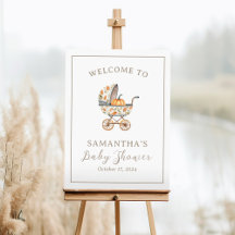 A Little Pumpkin Baby Shower Welcome Sign