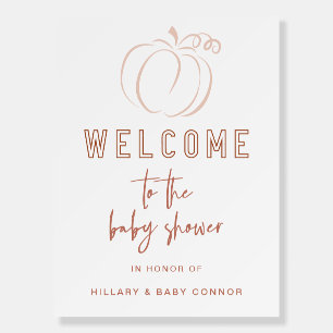  A Little Pumpkin Baby Shower Welcome Sign