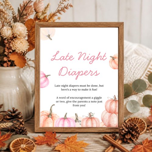 A Little Pumpkin Baby Sign | Late Night Diapers
