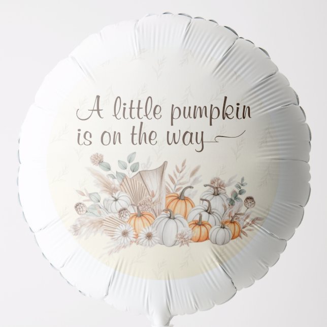 A Little Pumpkin Boho Baby Shower Balloon (Front)
