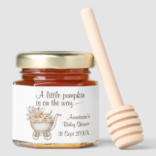 A Little Pumpkin Boho Baby Shower Honey Favor Honey Jar Favors