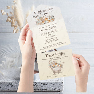 A Little Pumpkin Boho Baby Shower Invitation